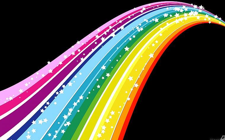 multicolor, stars, DeviantART, rainbows - desktop wallpaper