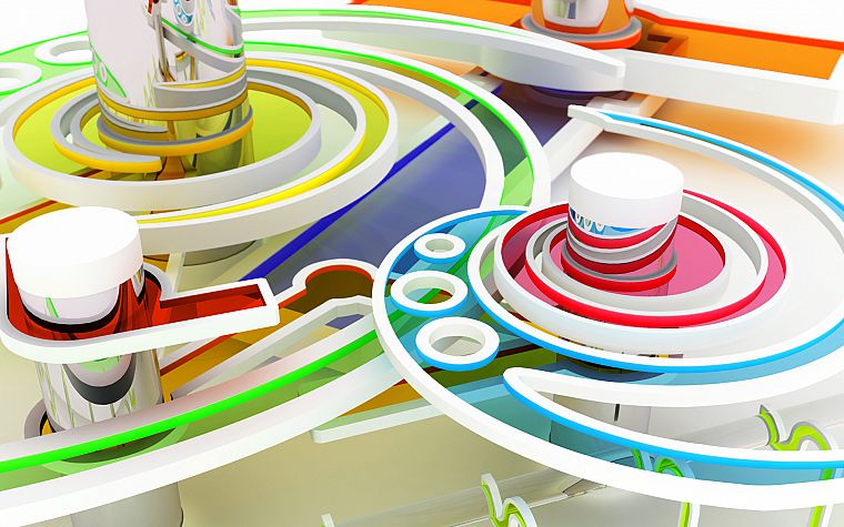 abstract, multicolor, CGI, K3 Studio - desktop wallpaper