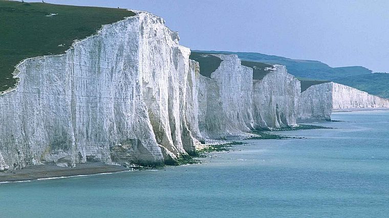 England, cliffs, seven sisters cliff, sea - desktop wallpaper