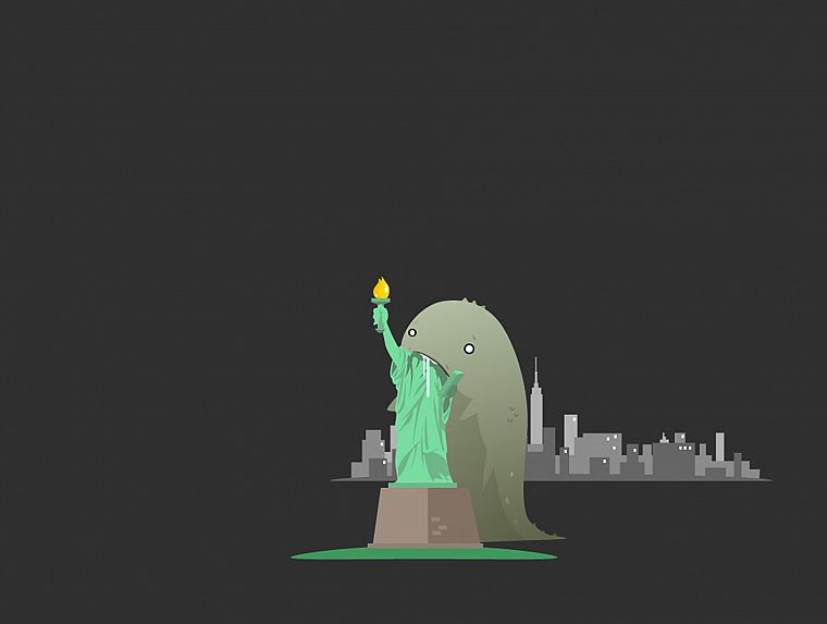 funny, New York City, Statue of Liberty - desktop wallpaper