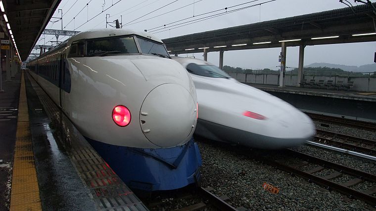 trains, railroad tracks, vehicles, Shinkansen - desktop wallpaper