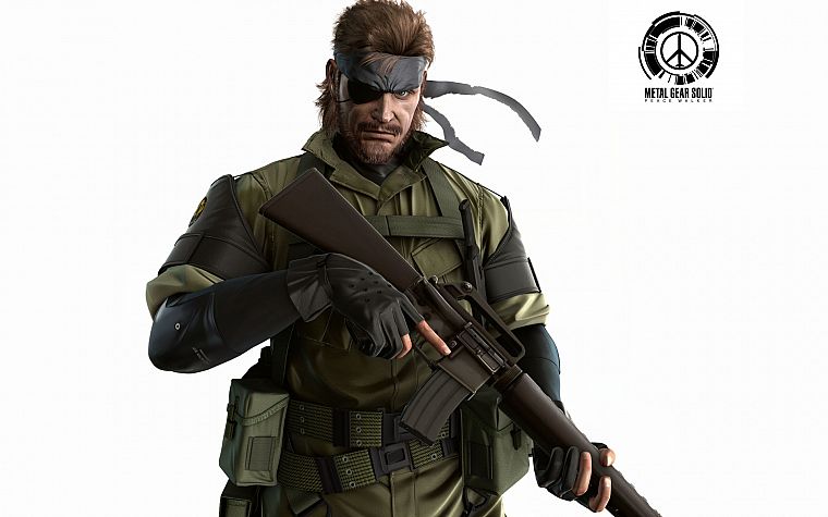 video games, Metal Gear Solid, Peace Walker, Naked Snake, white background - desktop wallpaper