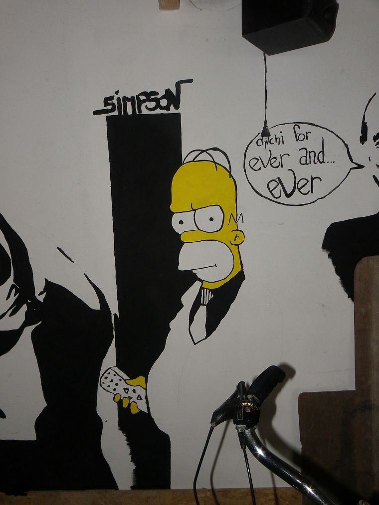 Homer Simpson, stencil, Scarface, The Simpsons - desktop wallpaper