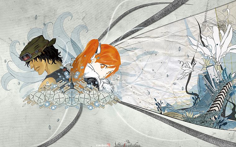 Bleach, Inoue Orihime, anime, Yasutora Sado - desktop wallpaper