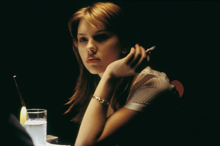 Scarlett Johansson, actress, Lost in Translation, girls smoking - desktop wallpaper