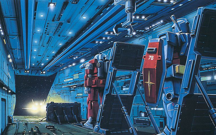 outer space, Gundam, robots, Mobile Suit Gundam, mecha, RX-78 - desktop wallpaper