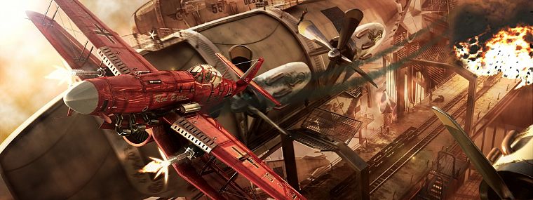 aircraft, Red Baron, realistic - desktop wallpaper