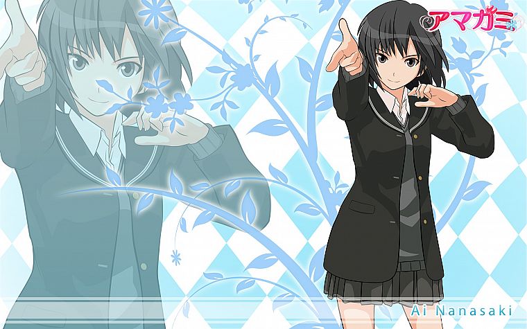 school uniforms, Amagami SS, Nanasaki Ai, anime girls - desktop wallpaper