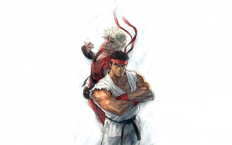 paintings, Street Fighter, Ryu, Ken - desktop wallpaper