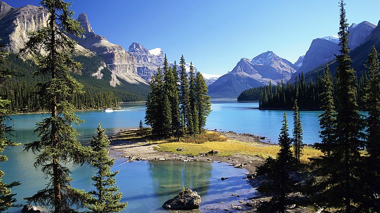 Canada, Alberta, spirit, islands, National Park - desktop wallpaper