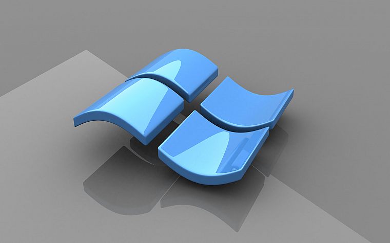 Microsoft Windows, logos, glossy texture - desktop wallpaper