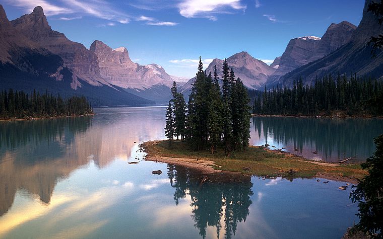 mountains, landscapes, nature, trees - desktop wallpaper