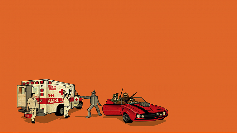funny, The Wizard of Oz, ambulance - desktop wallpaper