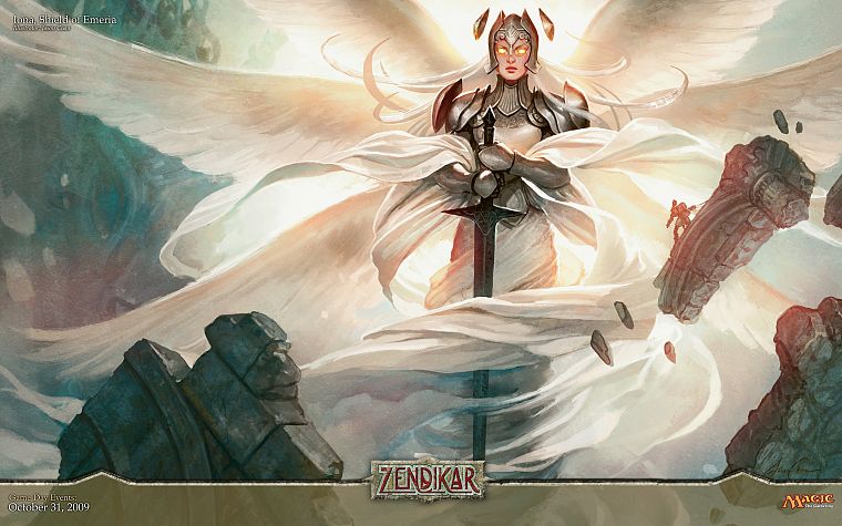 angels, cards, fantasy, video games, Magic: The Gathering - desktop wallpaper