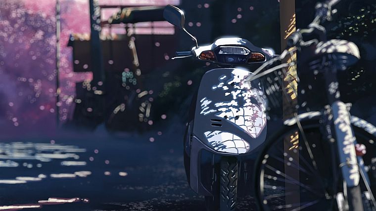 Makoto Shinkai, scooters, 5 Centimeters Per Second - desktop wallpaper