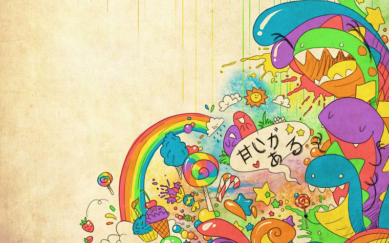 abstract, rainbows, artwork - desktop wallpaper