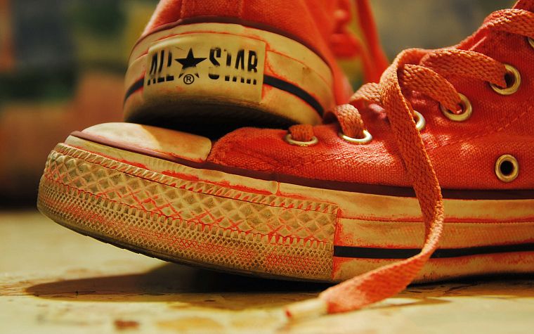 red, shoes, Converse, sneakers - desktop wallpaper