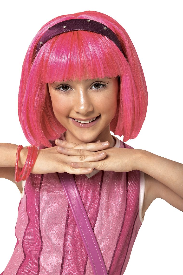 Lazytown, pink hair, headbands, Julianna Rose Mauriello, pink dress - desktop wallpaper