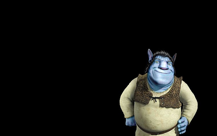 Avatar, Shrek, simple background - desktop wallpaper