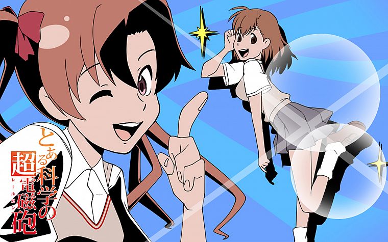 Misaka Mikoto, Toaru Kagaku no Railgun, anime, Shirai Kuroko, Toaru Majutsu no Index - desktop wallpaper