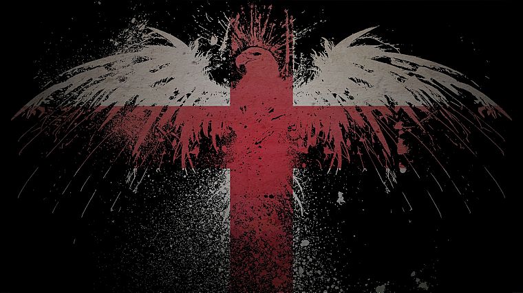 England, eagles, flags - desktop wallpaper