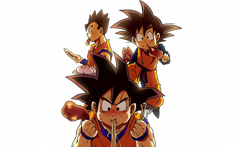 Son Goku, Goku, anime, Son Goten, Son Gohan, Dragon Ball Z, simple background - desktop wallpaper