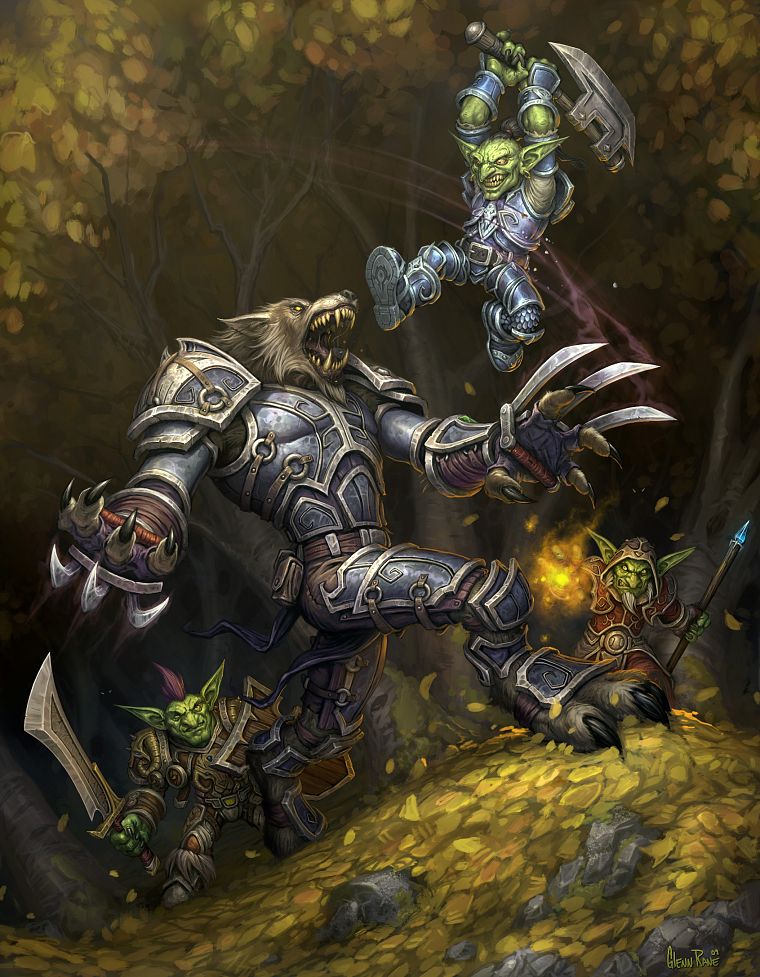 World of Warcraft, goblins, Worgen - desktop wallpaper