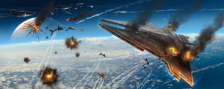 Star Wars, battles - desktop wallpaper
