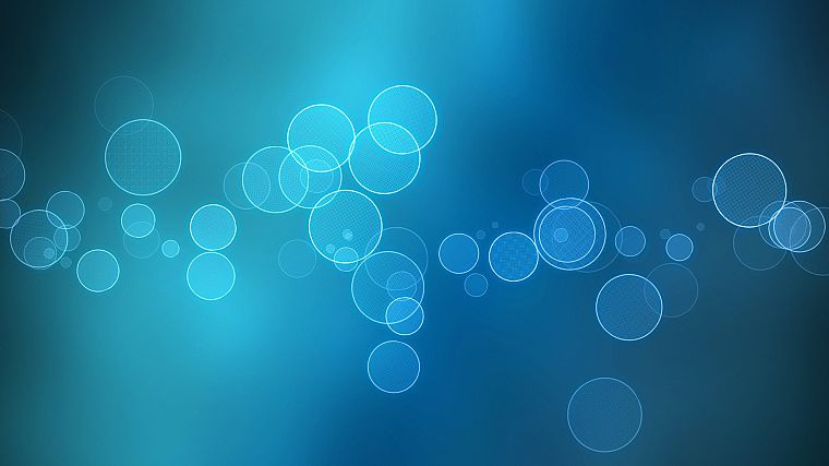 blue, bubbles - desktop wallpaper