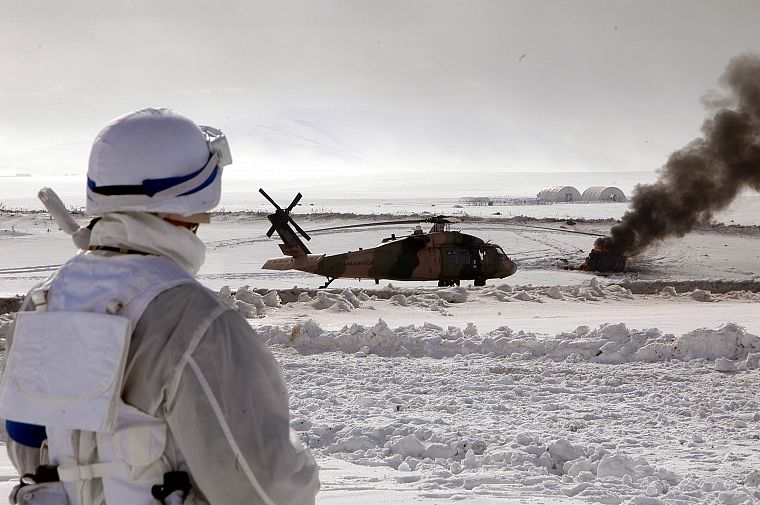 soldiers, snow, helicopters, smoke, Turkish Armed Forces, skorsky, TURKISH ARMY - desktop wallpaper
