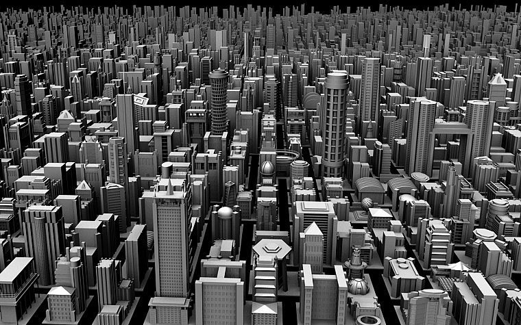 cityscapes, architecture, buildings, grayscale, cities - desktop wallpaper
