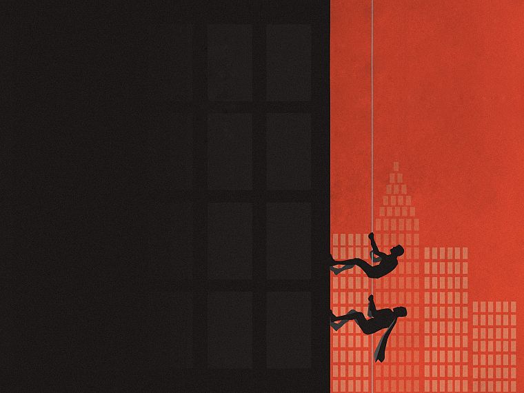 Batman, climbing, superheroes, vectors, urban, skyscrapers, cities - desktop wallpaper