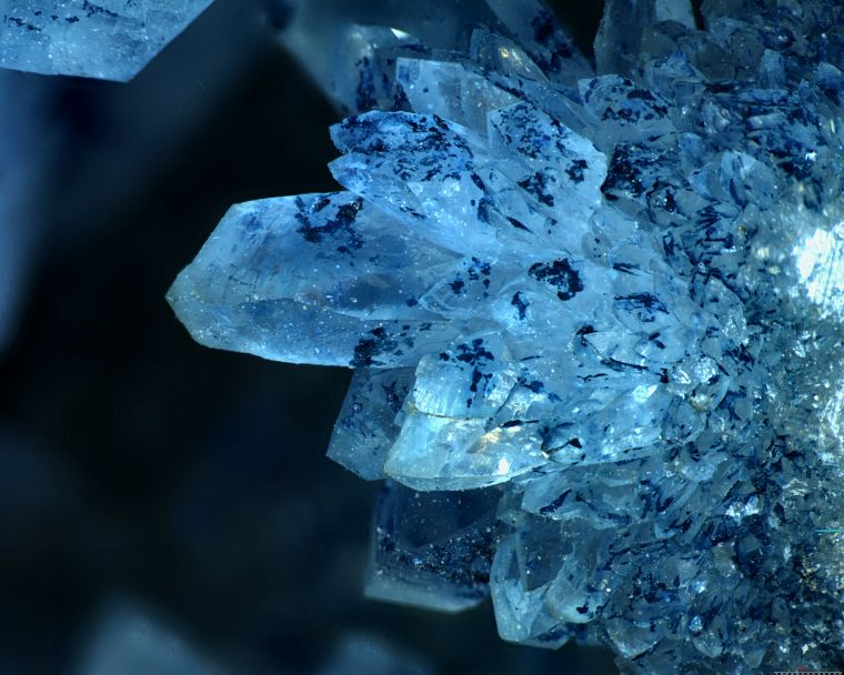 blue, crystals, macro, minerals - desktop wallpaper