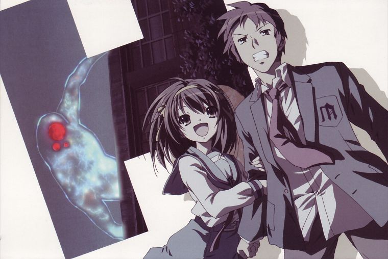 The Melancholy of Haruhi Suzumiya, Kyon, anime, Suzumiya Haruhi - desktop wallpaper