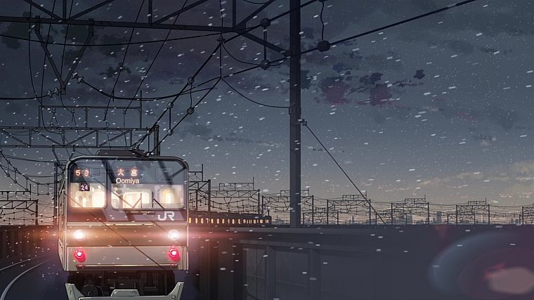 trains, Makoto Shinkai, 5 Centimeters Per Second, vehicles - desktop wallpaper