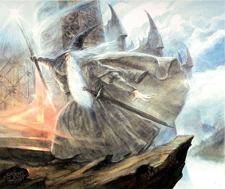 Gandalf, The Lord of the Rings, artwork - desktop wallpaper