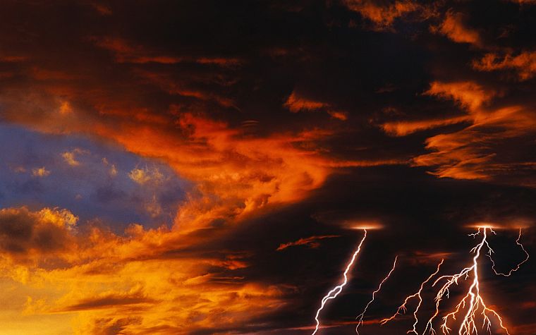 storm, HDR photography, lightning - desktop wallpaper