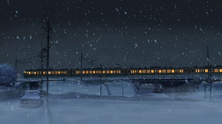 trains, Makoto Shinkai, 5 Centimeters Per Second - desktop wallpaper