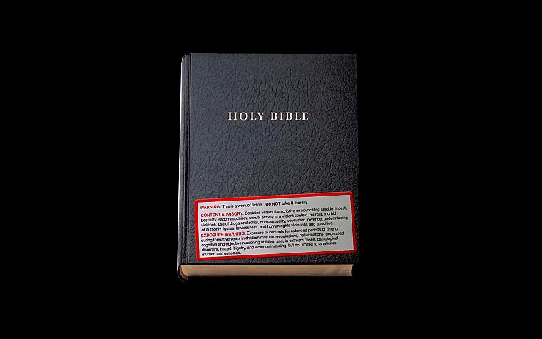 Bible, warning, simple background - desktop wallpaper