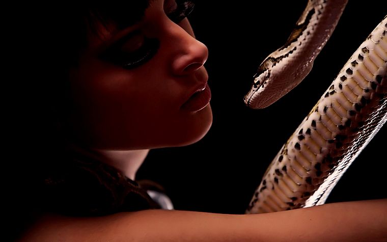 women, snakes - desktop wallpaper