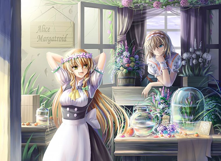Touhou, Kirisame Marisa, Alice Margatroid - desktop wallpaper
