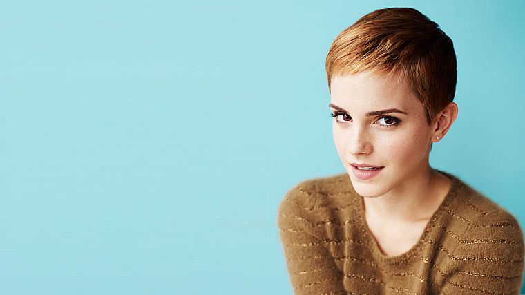 women, Emma Watson, simple background - desktop wallpaper