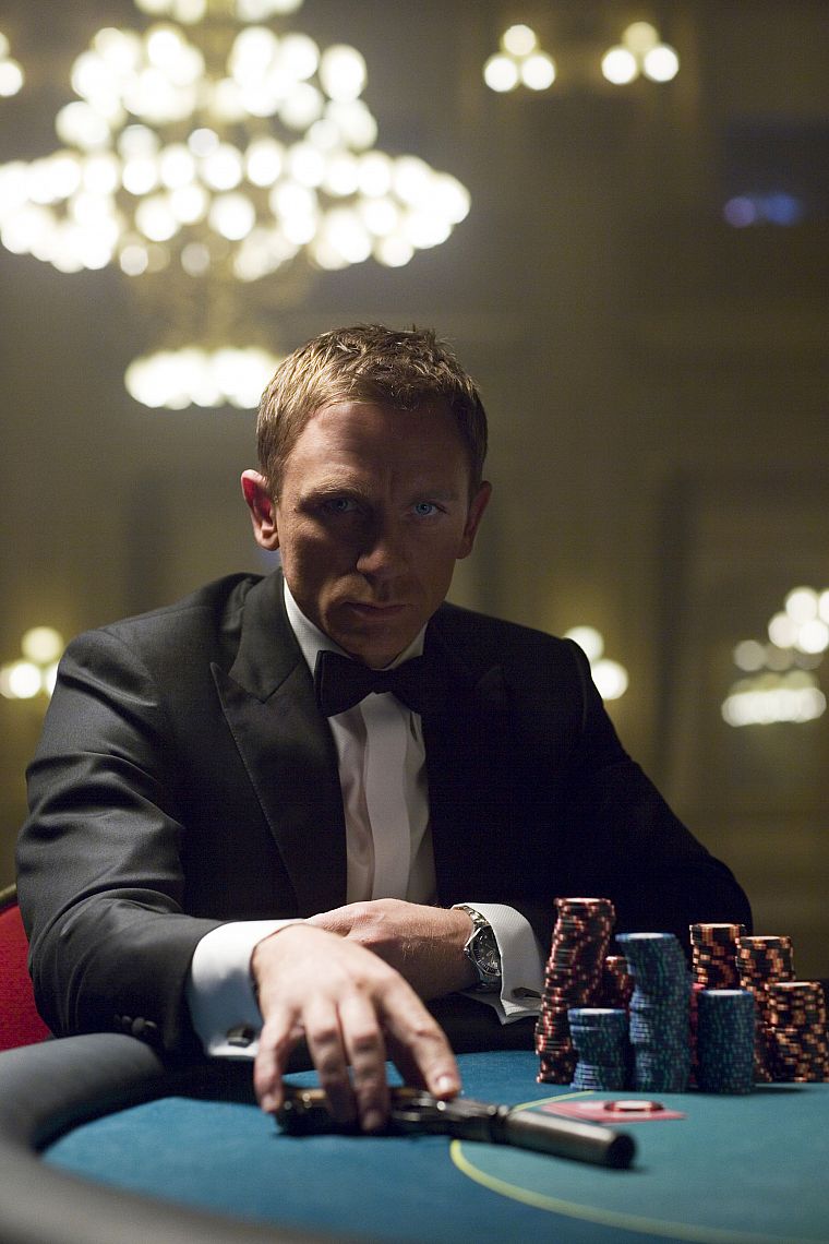 James Bond, poker chips, Daniel Craig - desktop wallpaper