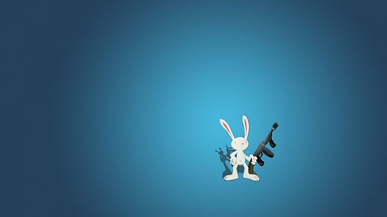 blue, rabbits, Sam And Max - desktop wallpaper