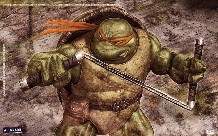 Teenage Mutant Ninja Turtles, realistic, Michaelangelo - desktop wallpaper