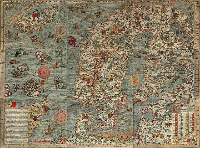 Europe, latin, maps, medieval, Scandinavia - desktop wallpaper