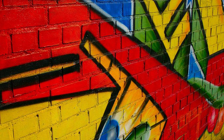 multicolor, wall, graffiti - desktop wallpaper