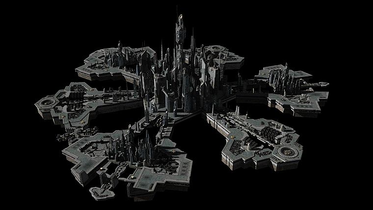 cityscapes, architecture, Stargate Atlantis, Stargate, buildings, 3D renders - desktop wallpaper