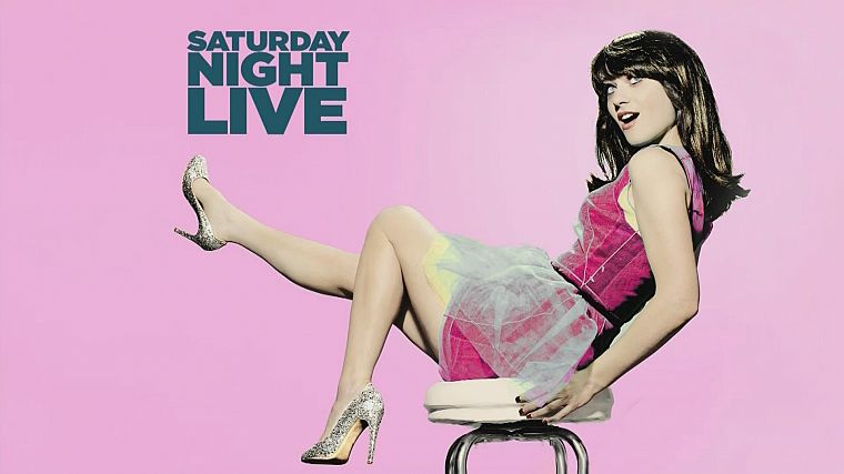brunettes, women, Zooey Deschanel, Saturday Night Live - desktop wallpaper