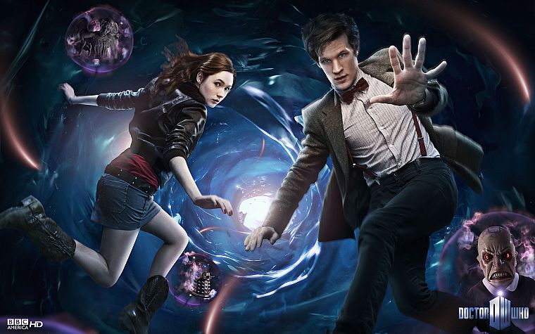 Matt Smith, Karen Gillan, Amy Pond, Eleventh Doctor, Doctor Who - desktop wallpaper